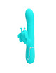 pretty love - vibrador rabbit multifunciÓn 4 en 1 mariposa verde agua