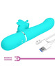 pretty love - vibrador rabbit multifunciÓn 4 en 1 mariposa verde agua