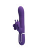 pretty love - vibrador rabbit multifunciÓn 4 en 1 mariposa morado