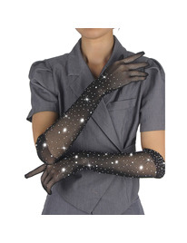 subblime - 957469 guantes transparentes con brillo negro s/m