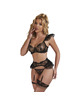 subblime - 957483 conjunto sujetador y liga de encaje negro s/m