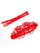 subblime - 957506 conjunto sujetador y liga de encaje rojo s/m