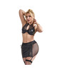 subblime - 957582 conjunto sujetador y falda de cuero negro s/m
