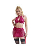 subblime - 957605 conjunto sujetador y falda de cuero rojo s/m