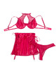 subblime - 957605 conjunto sujetador y falda de cuero rojo s/m