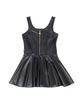 subblime - 957667 vestido de cuero con cremallera de corazÓn negro s/m