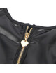 subblime - 957667 vestido de cuero con cremallera de corazÓn negro s/m