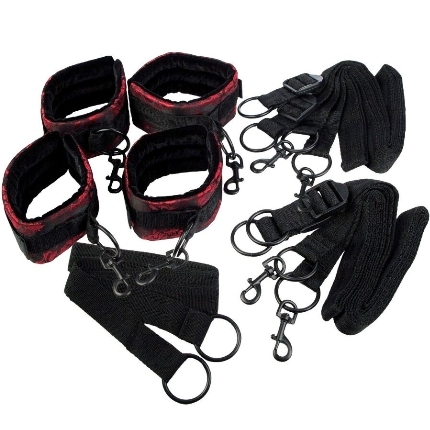 Kit Algemas Calexotics Scandal Cravatte Preto e Vermelho