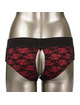 Calexotics - scandal set de braguitas sin entrepiernas con dildo talla s/m