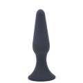 Plug Anal Clássico Silicone Tamanho Médio Preto 13 cm