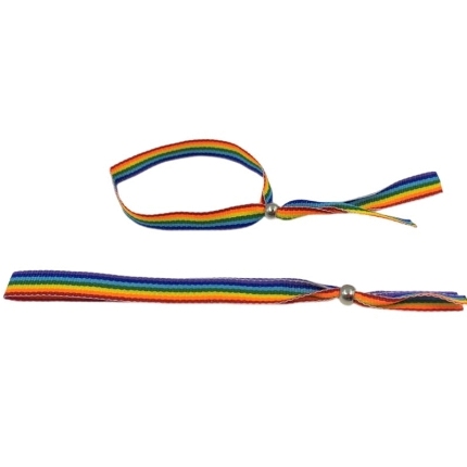 pride - bracciale con sfere in argento con bandiera lgbt