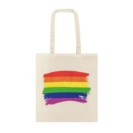 pride - borsa con bandiera lgbt in cotone