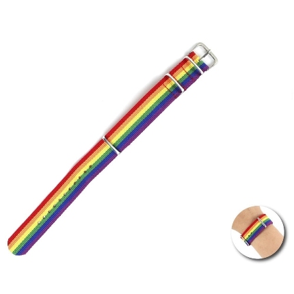 pride - braccialetto con bandiera arcobaleno