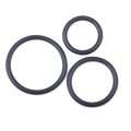 3 x Cockrings Silicone Preto