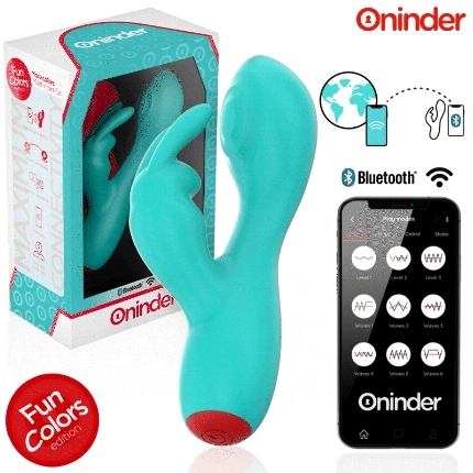 Vibrador Rabbit Oninder Cute com App Verde