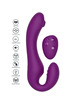 xocoon - strapless strap-on vibrador 2 en 1 con control remoto morado