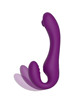 xocoon - strapless strap-on vibrador 2 en 1 con control remoto morado