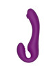 xocoon - strapless strap-on vibrador 2 en 1 con control remoto morado