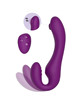 xocoon - strapless strap-on vibrador 2 en 1 con control remoto morado