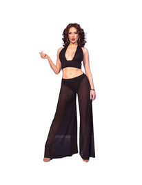 chilirose - cr 4857 set top y pantalones negro talla s