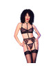 chilirose - cr 4852 conjunto lencerÍa negro talla s