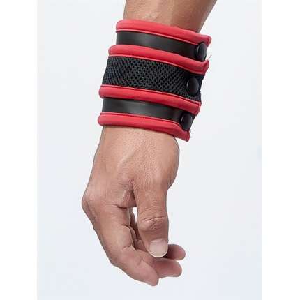 La cartera de reloj de Pulsera de Mister B Neopreno de color Negro y Rojo,132013