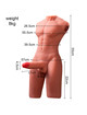 Masturbador Xise Jason Mezzo Torso com Vibração 55 cm