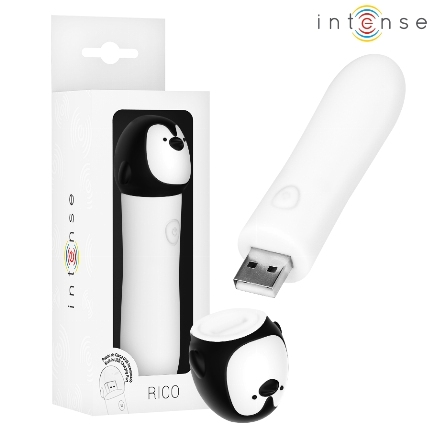 intense - rico bala vibradora pingÜino recargable usb 10 x 2.2 cm
