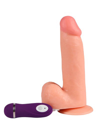 shequ - phantom dildo vibrador con control remoto 20 cm