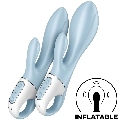 satisfyer - air pump bunny 1 vibrador inflable rabbit azul