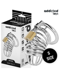 addicted toys locked - iron cell jaula para pene de metal 4 cm talla s
