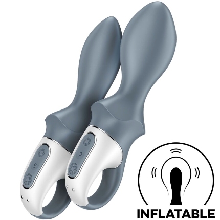 satisfyer - air pump booty 1 vibrador inflable anal gris