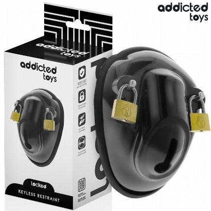 addicted toys locked - keyless restraint jaula para pene 11,5 cm
