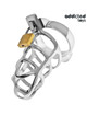 addicted toys locked - silver lock jaula para pene de metal talla m