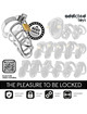 addicted toys locked - silver lock jaula para pene de metal talla m