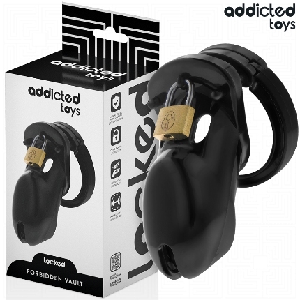 addicted toys locked - forbidden vault jaula para pene 10 cm