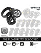 addicted toys locked - gilden cage jaula para pene de silicona 8,5 cm