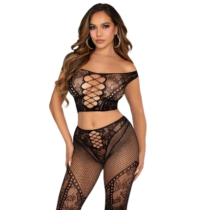 Conjunto Leg Avenue Rete Preto