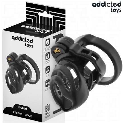 addicted toys locked - eternal lock jaula para pene 9 cm