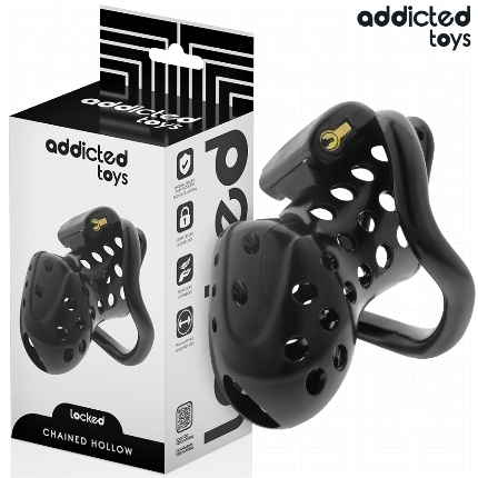 addicted toys locked - chained hollow jaula para pene 10,5 cm