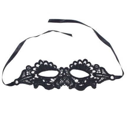 queen lingerie - black mask one size