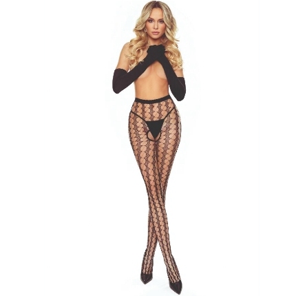 Meias de Rede Passion Jenny 3/4 Preto