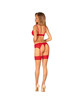 obsessive - ingridia set tres piezas rojo xs/s