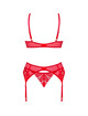 obsessive - ingridia set three pieces red xs/s