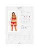 obsessive - ingridia set three pieces red xs/s