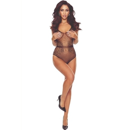 passion - bs115 black grid bodystocking