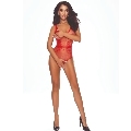 passion - bs115 bodystocking grid red