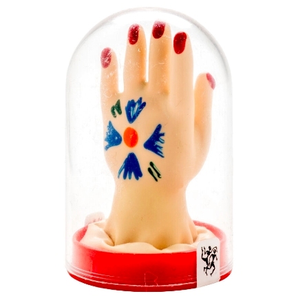 condomerie - preservativo decorativo pintado a mano palma de la mano modelo 1
