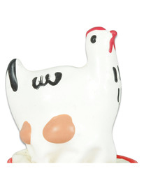 condomerie - preservativo decorativo pintado a mano pollo blanco