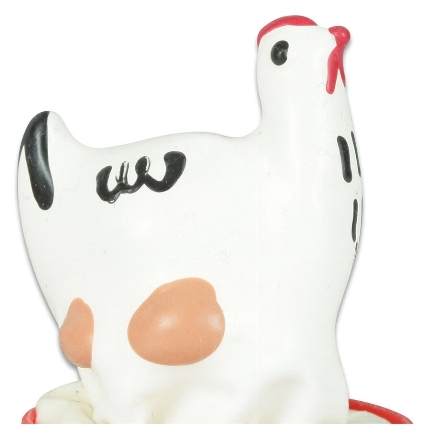 condomerie - preservativo decorativo pintado a mano pollo blanco